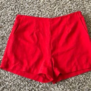 Beautiful polyester red shorts